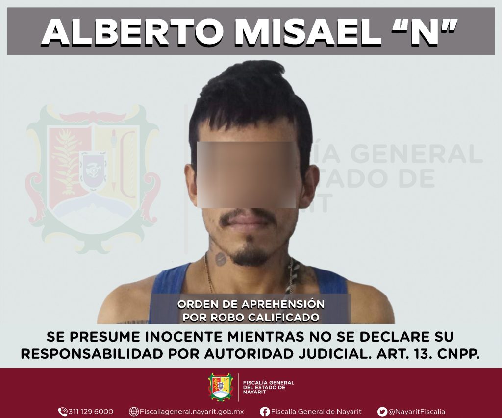 CAPTURADO PRESUNTO RESPONSABLE DE ROBO CALIFICADO