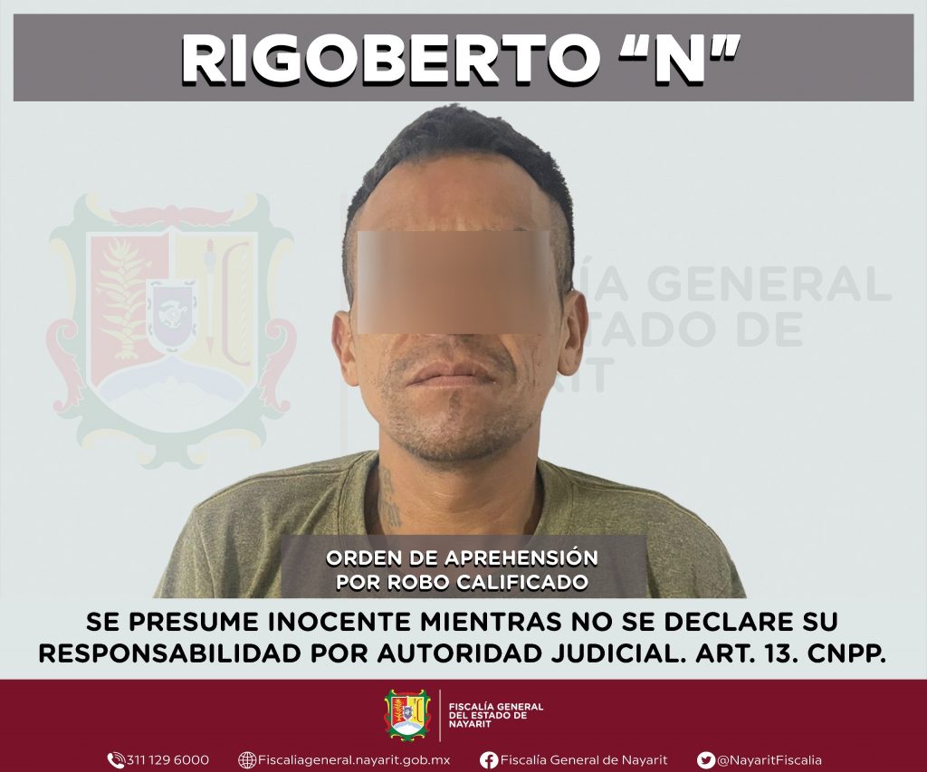 DETENIDO PRESUNTO RESPONSABLE DE ROBO CALIFICADO