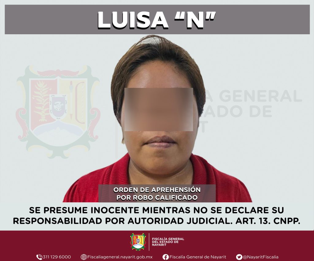 CUMPLIMENTA FISCALÍA ORDEN DE APREHENSIÓN POR ROBO CALIFICADO