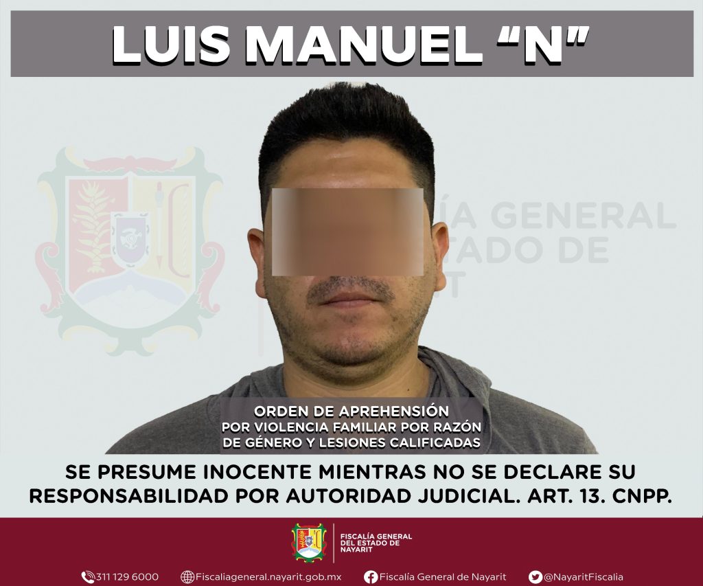 EJECUTA FGEN ORDEN DE APREHENSIÓN POR VIOLENCIA FAMILIAR POR RAZÓN DE GÉNERO Y LESIONES CALIFICADAS