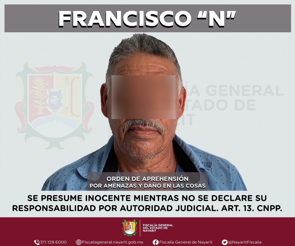 CAPTURADO POR AMENAZAS Y DAÑO EN LAS COSAS