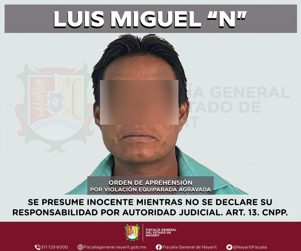 APREHENDIDO EN TEPIC POR VIOLACIÓN EQUIPARADA AGRAVADA