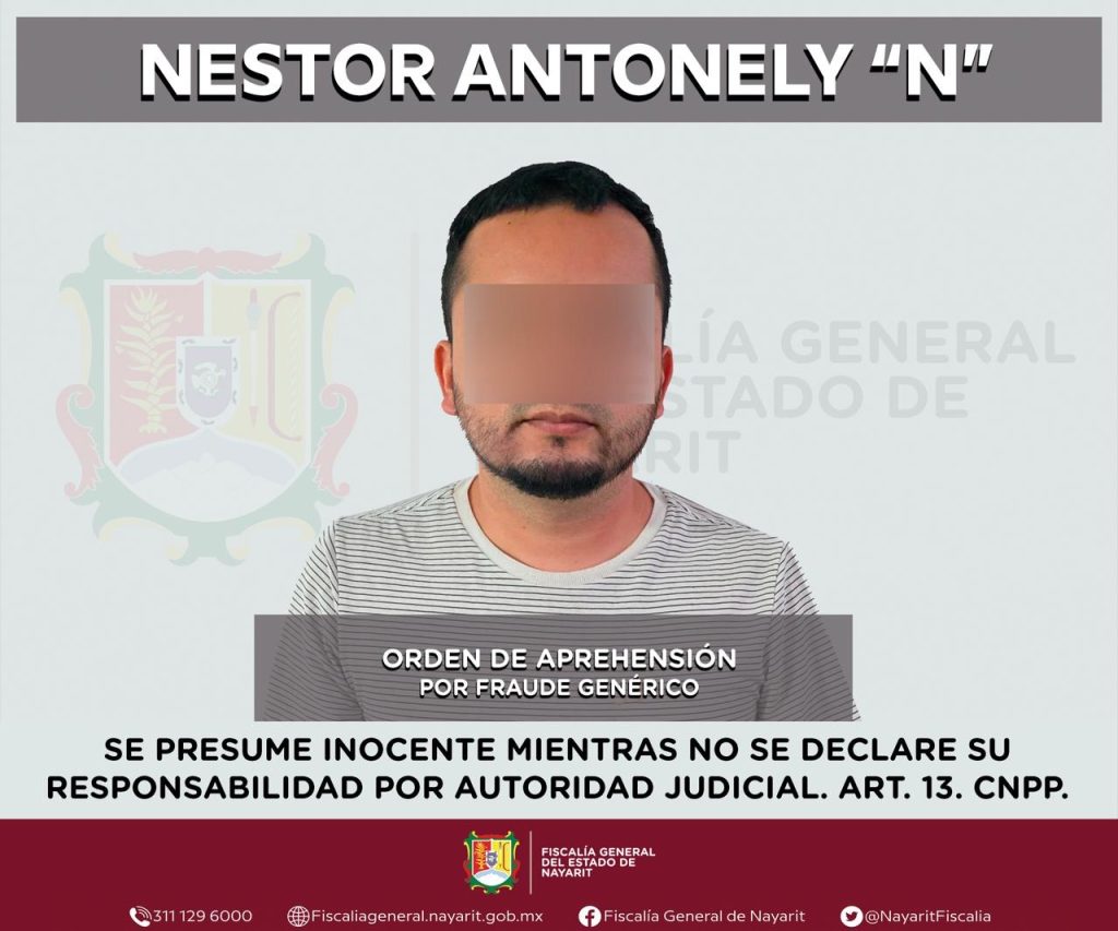 APREHENDIDO POR SU PRESUNTA RESPONSABILIDAD EN EL DELITO DE FRAUDE GENÉRICO