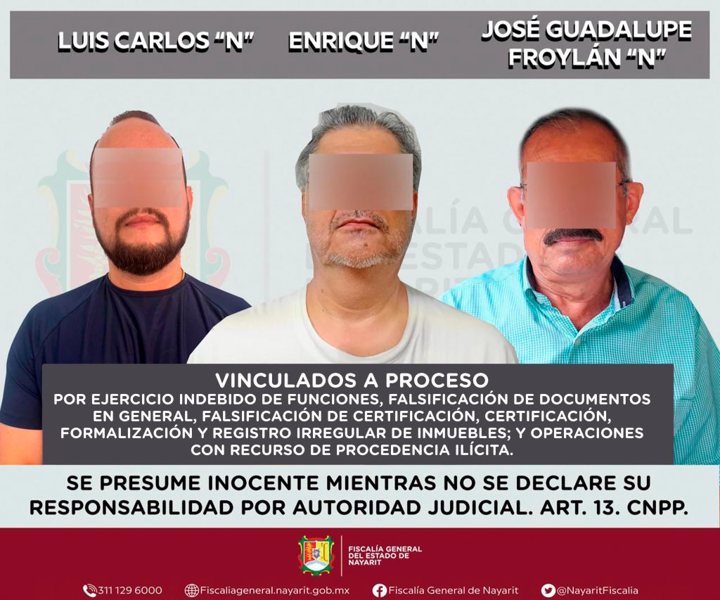 VINCULADOS A PROCESO ENRIQUE “N”, JOSÉ GUADALUPE FROYLAN “N” Y LUIS CARLOS “N”