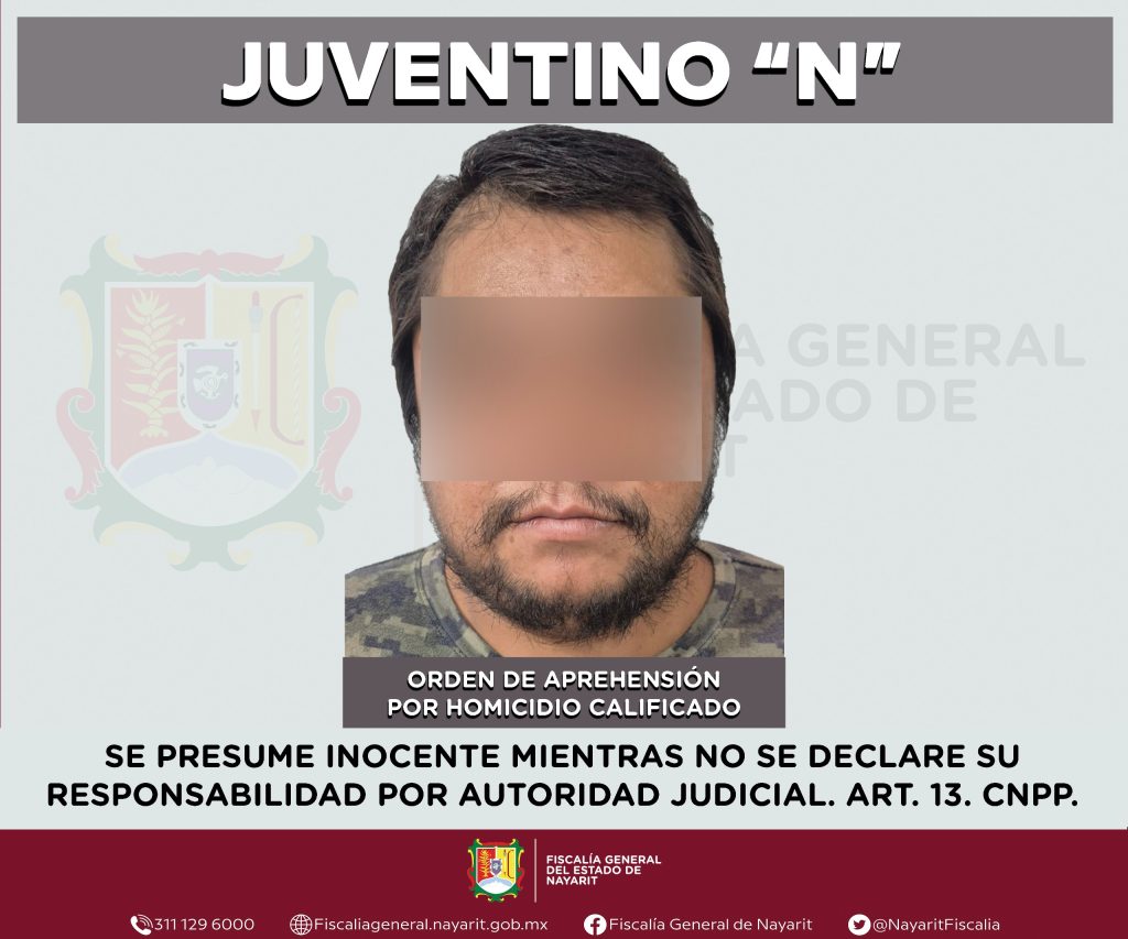 APREHENDIDO EN BAHÍA DE BANDERAS POR HOMICIDIO CALIFICADO