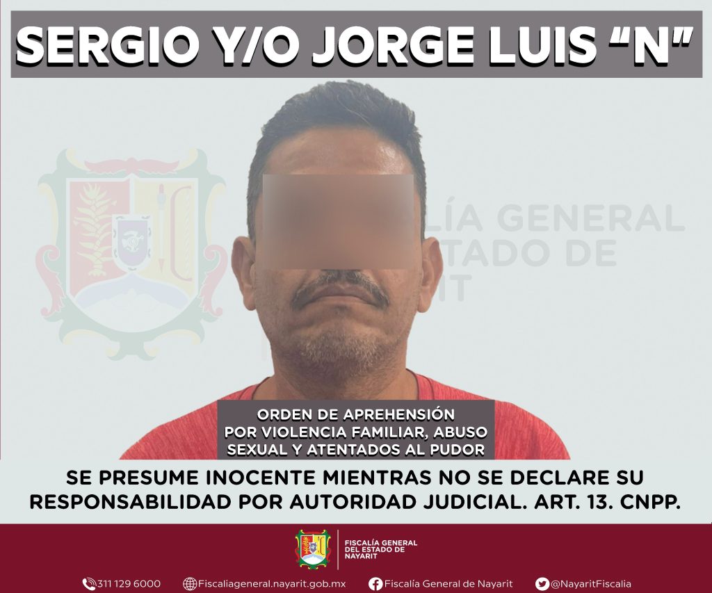 DETENIDO POR VIOLENCIA FAMILIAR, ABUSO SEXUAL Y ATENTADOS AL PUDOR