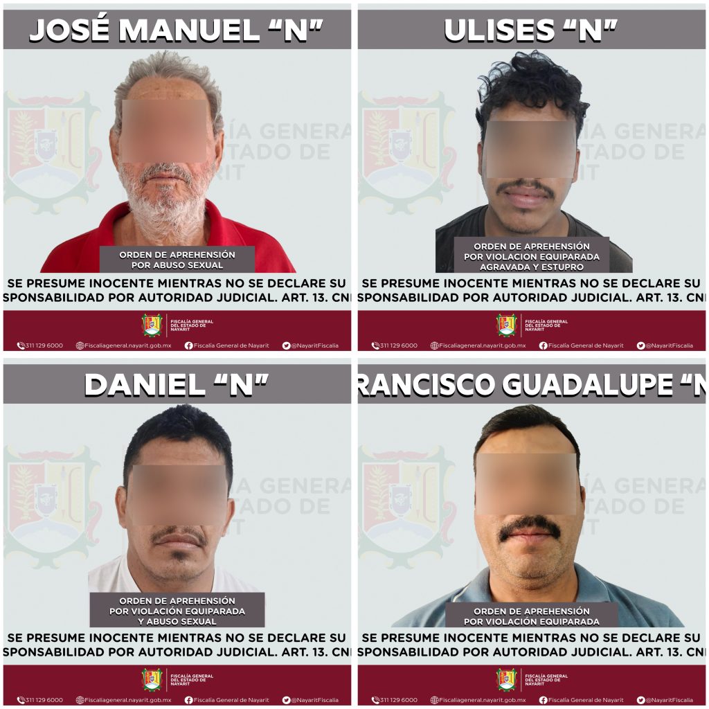 ATRAPAN A 4 SUJETOS ACUSADOS POR DELITOS SEXU4LES