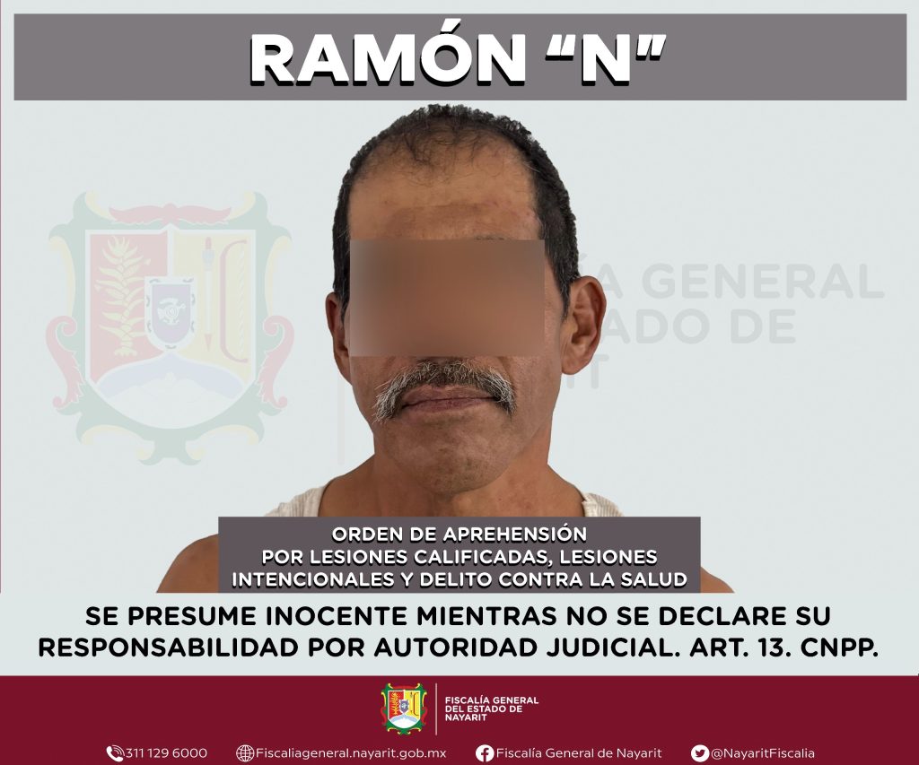 CAPTURADO POR LESIONES CALIFICADAS, LESIONES INTENCIONALES Y DELITO CONTRA LA SALUD