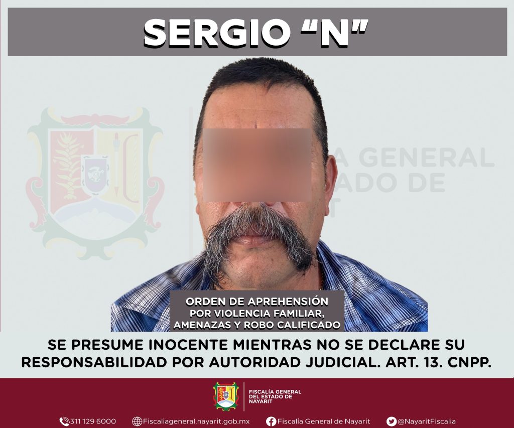 APREHENDIDO POR VIOLENCIA FAMILIAR, AMENAZAS Y ROBO CALIFICADO