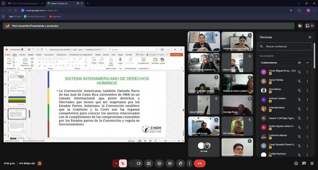 CAPACITA CNDH A PERSONAL DE FISCALÍA EN DELITOS CONTRA PERIODISTAS