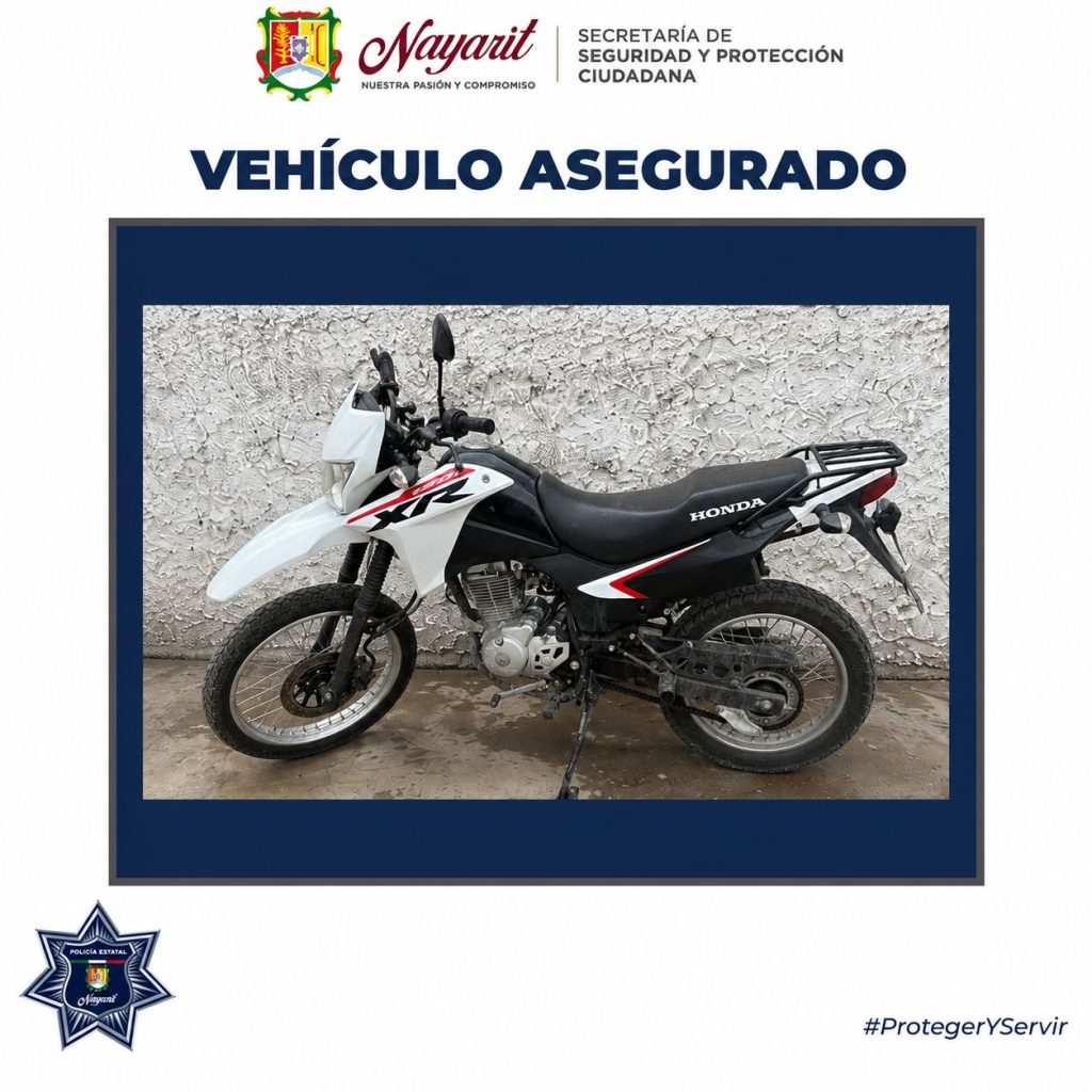 Asegura SSPC cuatro motocicletas en el municipio de Tepic