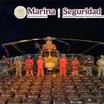 Marina asegura cerca de tres toneladas de cocaína en el Pacífico y detiene a cuatro personas