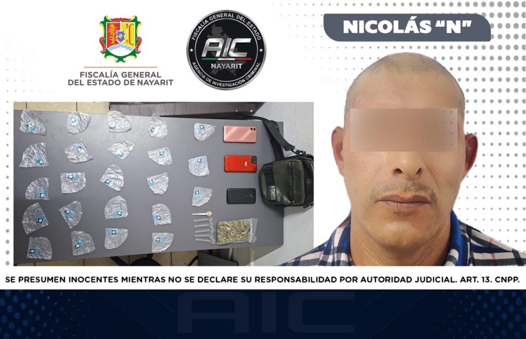 CAPTURADO EN FLAGRANCIA POR SER PROBABLE RESPONSABLE DE NARCOMENUDEO TRAS DENUNCIA ANÓNIMA