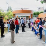 Miguel Ángel Navarro y Beatriz Estrada entregan rehabilitación del preescolar Sangangüey en Tepic